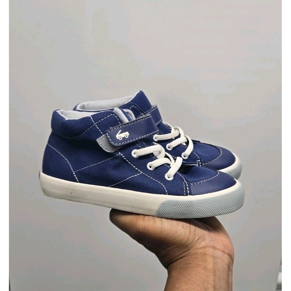 See Kai Run Basics Toddler Belmont High Top Hook and Loop Playground Sneakers 12 - Picture 4 of 6